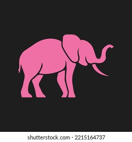 Ilustración del vector de diseño con logotipo elefante