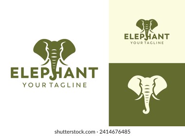 elephant logo design vector illustration