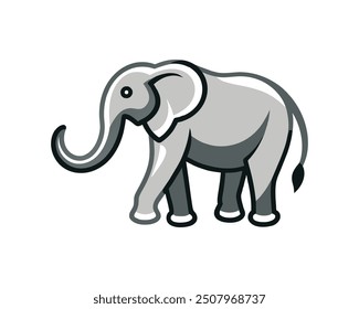 elephant logo design vector illustration of an elephant
