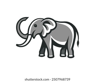 elephant logo design vector illustration of an elephant