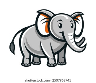 elephant logo design vector illustration of an elephant