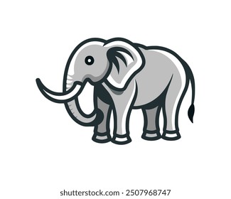 elephant logo design vector illustration of an elephant