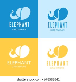 Elephant logo design. Vector illustration