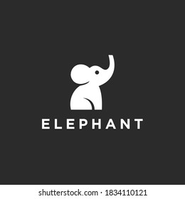 elephant logo design vector silhouette illustration