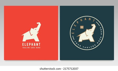 Elephant logo design vector template and Illustration. Animal logo vector 