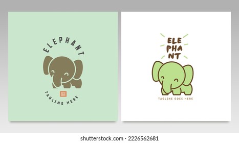 Elefantes Logo Design, Vektorvorlage und Illustration. Tierlogo-Vektorgrafik 