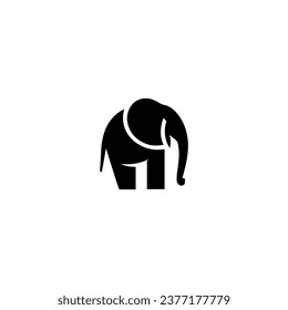 Elephant Logo Desin vector Simple style