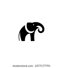 Elephantisches Logo-Design, Vektorgrafik Einfacher Stil