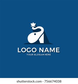 Elephant logo font A