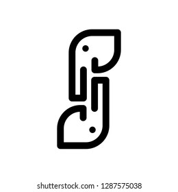 Elephant logo. Funny Icon. Cute mammal symbol. Vector Eps 10.