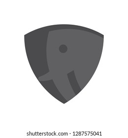 Elephant logo. Funny Icon. Cute mammal symbol. Vector Eps 10.