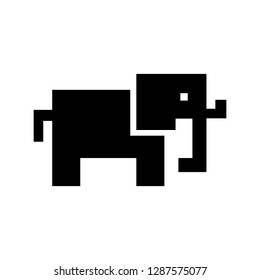 Elephant logo. Funny Icon. Cute mammal symbol. Vector Eps 10.