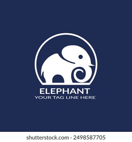 Elephant logo with elephant icon