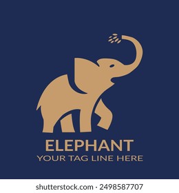 Elephant logo with elephant icon