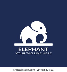 Elephant logo with elephant icon