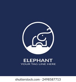 Elephant logo with elephant icon