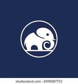 Elephant logo with elephant icon