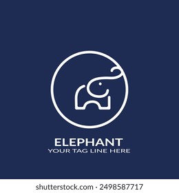 Elephant logo with elephant icon