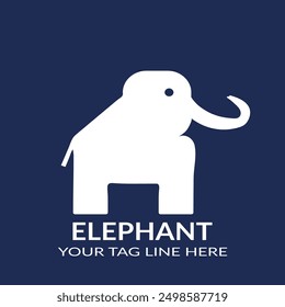 Elephant logo with elephant icon