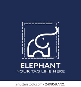 Elephant logo with elephant icon