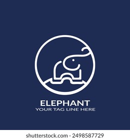 Elephant logo with elephant icon