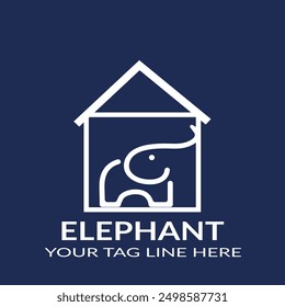 Elephant logo with elephant icon