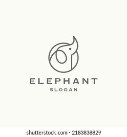 Elephant logo icon design template vector illustration