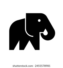 Logo del elefante. Diseño de iconos. Elementos de Plantilla	