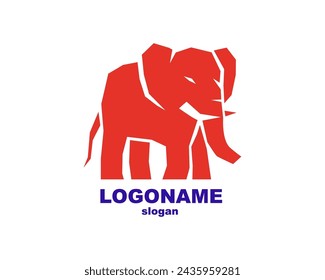 Elephant logo. Icon. Food. Restaurant. vector