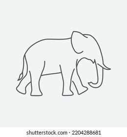 Elephant logo icon. Simple elephant design symbol. Elephant logo sign vector illustration design. Vector illustration