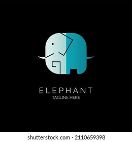 Elephant logo icon template design for brand or company and other