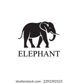 Elephant logo - Elephant icon, vector illustration on white background	