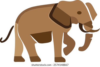 Elephant logo icon vector white Background .