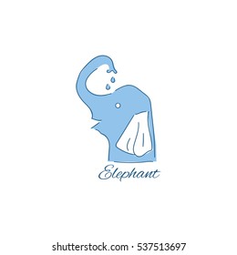Elephant logo. Identity logo design template for your company. Vector illustration.