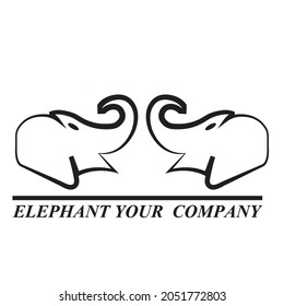 Elephant logo illustration vector icon