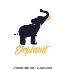 elephant logo isolated on white background, vector illustration