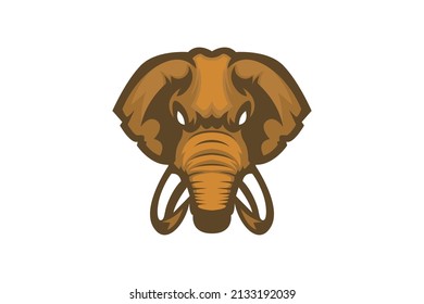 elephant logo mascot vector drawing