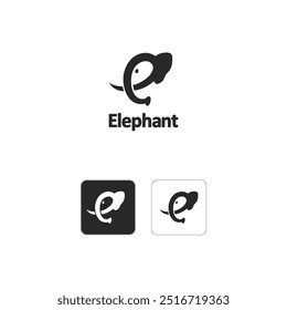 Elephant Logo - Idea de diseño de logotipo minimalista