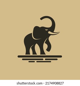 elephant logo with modern concept