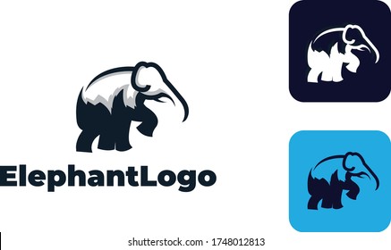 Logo del elefante con estilo moderno puede para la naturaleza logotipo , logotipo animal , Elephant Creativo - diseño de símbolos del elefante con vector EPS10