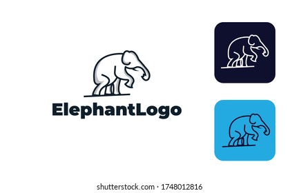 
Elefantenlogo mit modernem Stil kann für Naturlogo , Tierlogo , kreatives Elefantensymbol-Design mit Vektorgrafik EPS10