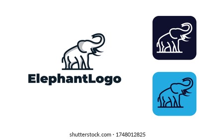 Logo del elefante con estilo moderno puede para la naturaleza logotipo , logotipo animal , Elephant Creativo - diseño de símbolos del elefante con vector EPS10