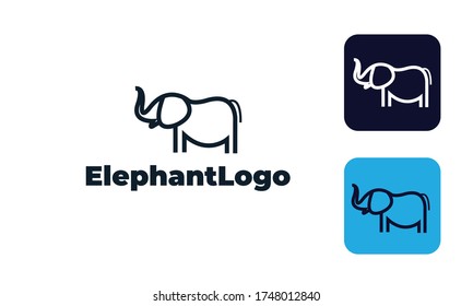 
Elephant logo with modern style can for nature logo , animal logo , Elephant Creative - elephant symbol design with vector EPS10