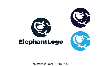 
Elephant logo with modern style can for nature logo , animal logo , Elephant Creative - elephant symbol design with vector EPS10
