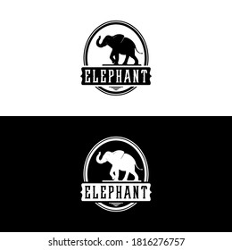 elephant logo on white background