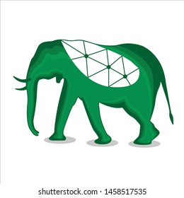 Elephant logo sign vector illustration