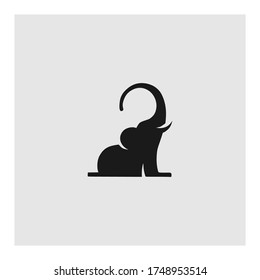 elephant logo and silhouette are sitting
