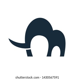 elephant logo simple m initials Creative design inspiration