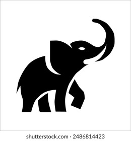 elephant logo social media post or t shirt template design