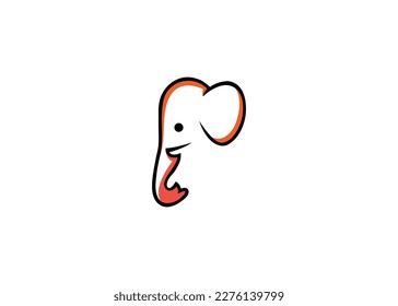 Elephant Logo. Stand elephant with roaring logo design inspiration